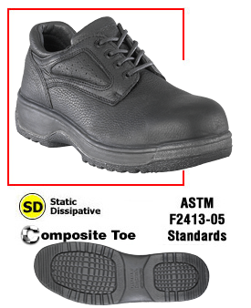 ESD, Women's Black Oxford, COMPOSITE TOE